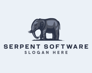 Wild African Elephant  logo design