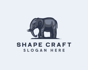 Wild African Elephant  logo design