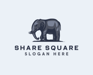 Wild African Elephant  logo design