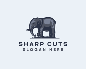 Wild African Elephant  logo design