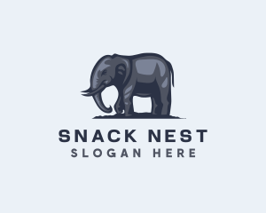 Wild African Elephant  logo design