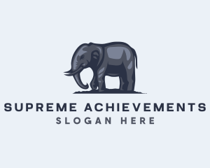 Wild African Elephant  logo design