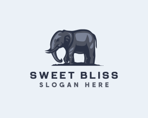 Wild African Elephant  logo design