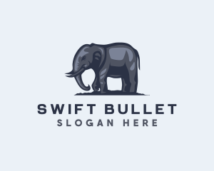 Wild African Elephant  logo design