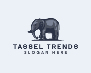 Wild African Elephant  logo design