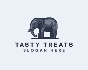 Wild African Elephant  logo design