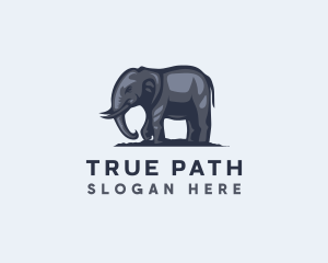 Wild African Elephant  logo design