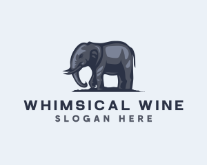 Wild African Elephant  logo design