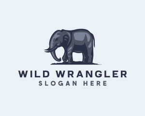 Wild African Elephant  logo design