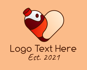 Cute Soda Heart logo