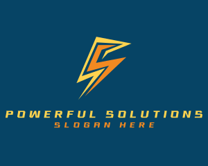 Lightning Thunder Electricity logo design