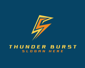 Lightning Thunder Electricity logo design