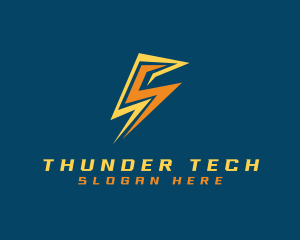 Lightning Thunder Electricity logo design