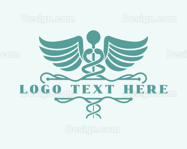 Medical Laboratory Caduceus Logo
