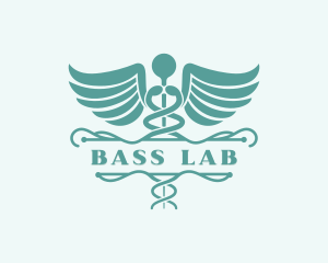 Medical Laboratory Caduceus logo design