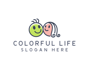 Colorful Children Smiley logo design