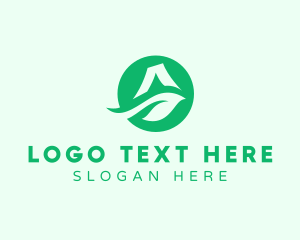 Green Herbal Letter A logo