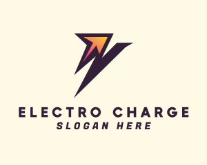 Electric Voltage Arrow logo design