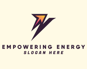 Electric Voltage Arrow logo design