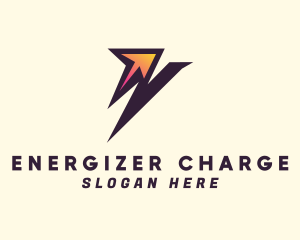 Electric Voltage Arrow logo design