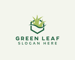 Gardening Grass Lawn logo design
