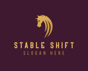 Horse Racing Stallion logo design