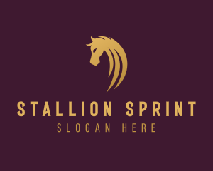 Horse Racing Stallion logo design