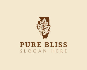 Illinois White Oak Leaf logo design