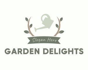 Garden Watering Can logo design