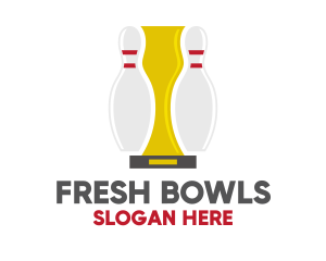 Tenpin Bowling Trophy logo design