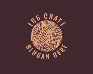 Woodworking Carpentry Log logo design