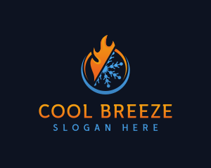 Cool Flame Ventilation logo design