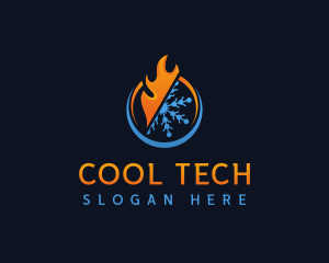 Cool Flame Ventilation logo design