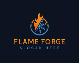 Cool Flame Ventilation logo design