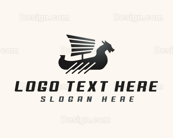 Dragon Viking Boat Logo