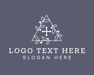 Triangle Leaf Cross  logo