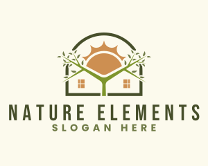 Nature Sun Residence logo design