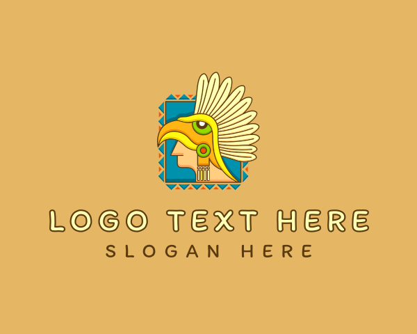 Aztec-pattern logo example 1