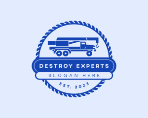 Construction Crane Truck logo design