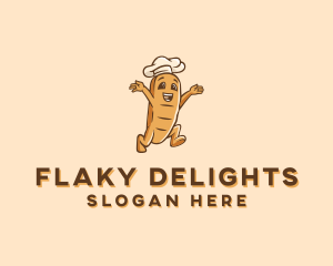 Bread Loaf Baguette logo design