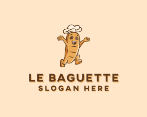 Bread Loaf Baguette logo design