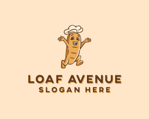 Bread Loaf Baguette logo design