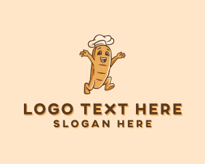 Bun - Bread Loaf Baguette logo design
