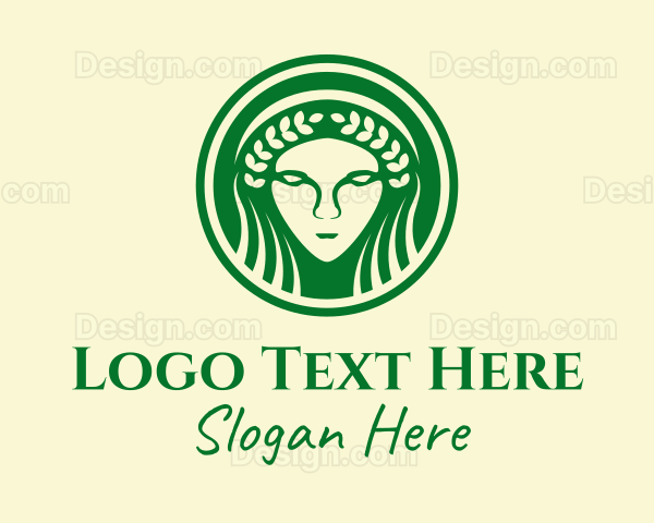 Green Goddess Lady Logo