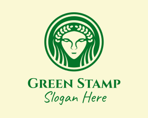 Green Goddess Lady logo design