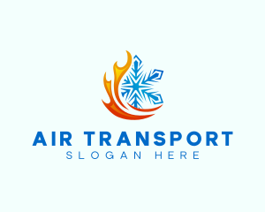 Fire Ice Air Condition logo design