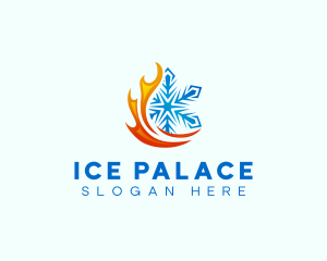 Fire Ice Air Condition logo design