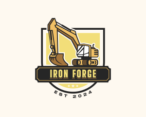 Heavy Equipment Excavator logo design