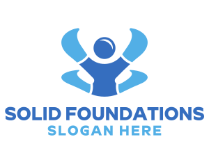 Blue Human Foundation logo design