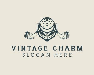 Vintage Golf Club Emblem logo design